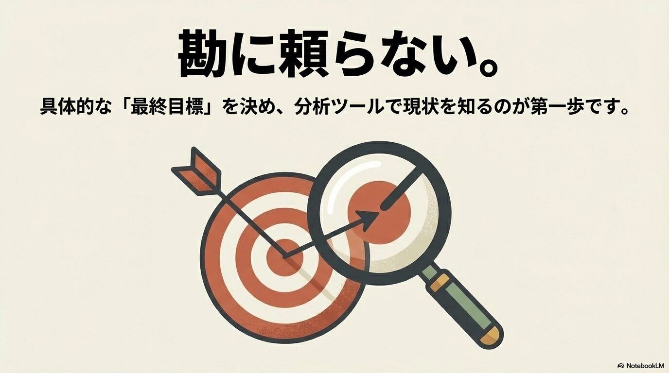 勘に頼らないSEO対策。具体的な最終目標を決め、分析ツールで現状を知るのが第一歩